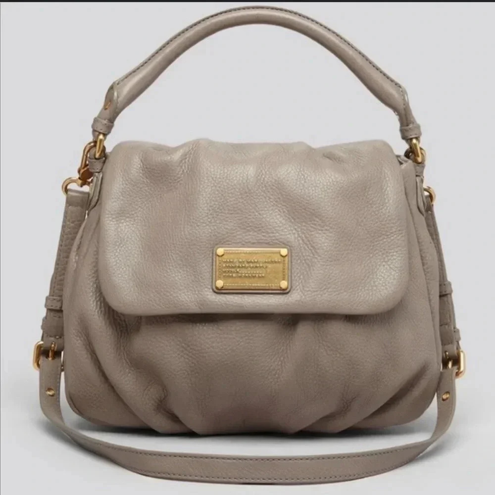 MARC JACOBS LIL UKITA DIRTY MARTINI TAUPE LEATHER CROSSBODY SHOULDER BAG
